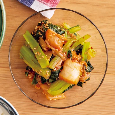 小松菜のキムチあえ