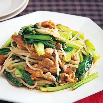 「豚こまと小松菜のオイスター炒め」の献立