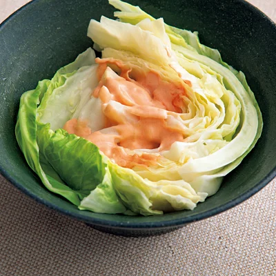 レンジキャベツのオーロラソース