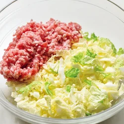 白菜は塩もみなし！え、白菜多くない？混ざる？と不安になりますが、混ざりますんでご安心ください。