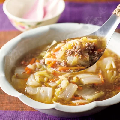 ひき肉と白菜のピリ辛煮