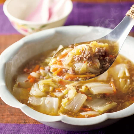 ひき肉と白菜のピリ辛煮