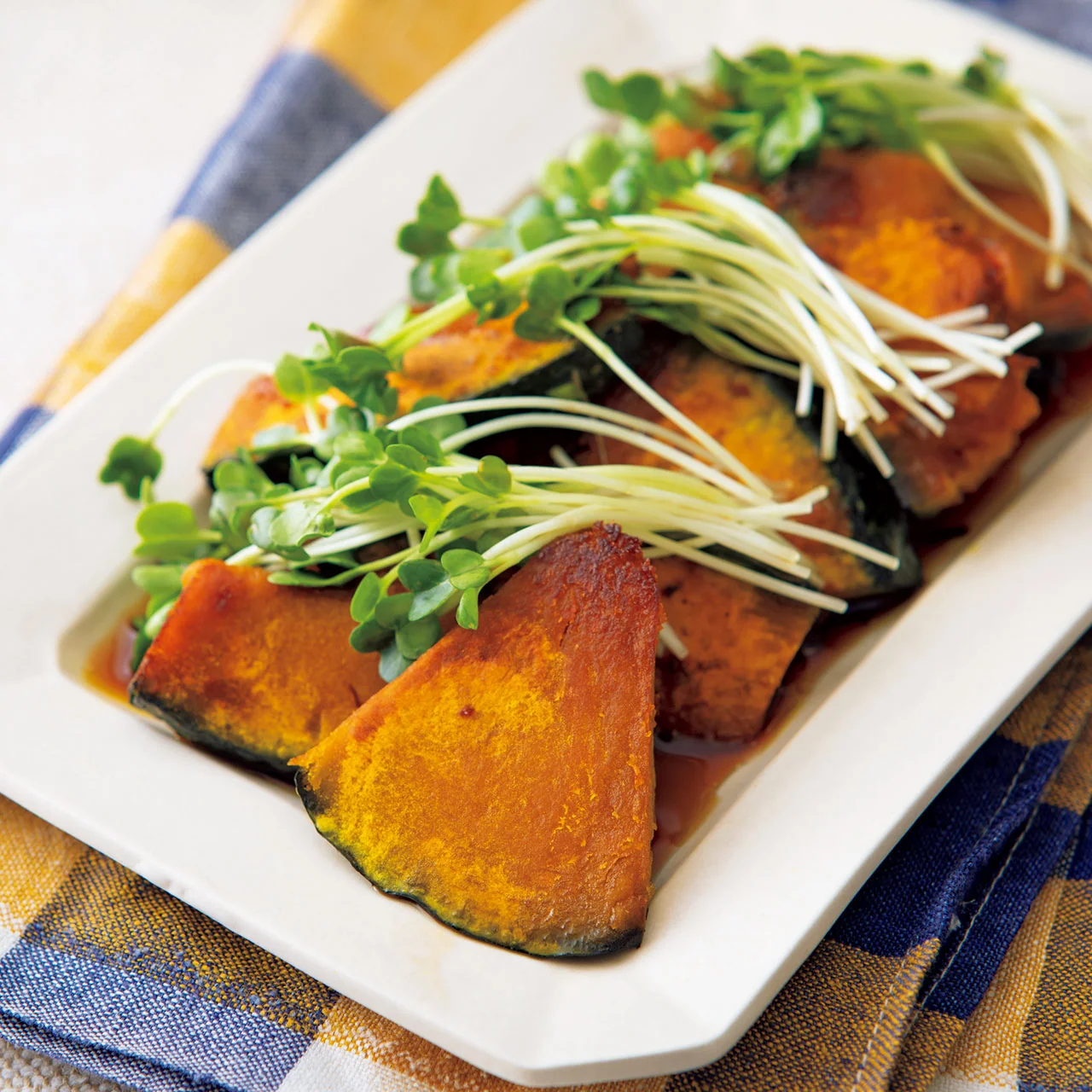 焼きかぼちゃのポン酢がけ