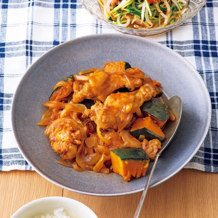 手羽元とかぼちゃの甘酢煮込み