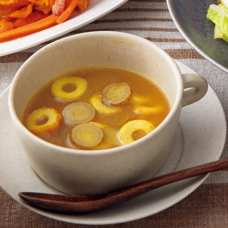 ちくわとごぼうのカレースープ