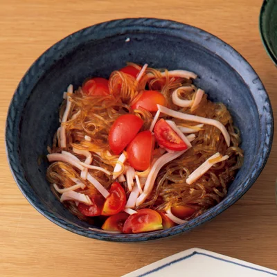 ハムとミニトマトのはるさめサラダ