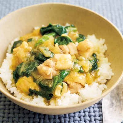 参鶏湯（サムゲタン）風あんかけ丼