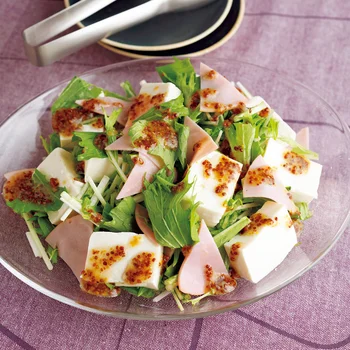 豆腐と水菜のサラダ
