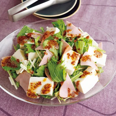 豆腐と水菜のサラダ
