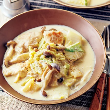 ささ身と白菜のクリーム煮