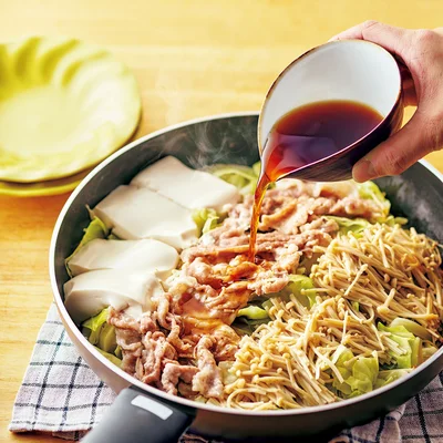 うまだれ豚キャベ蒸し