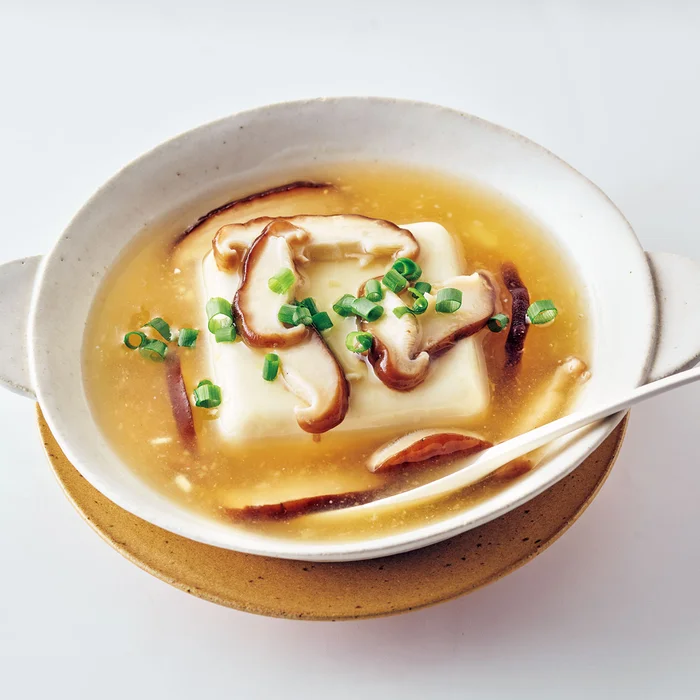 豆腐としいたけのしょうがスープ
