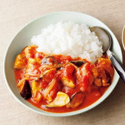 「手羽元となすのトマト煮」の献立