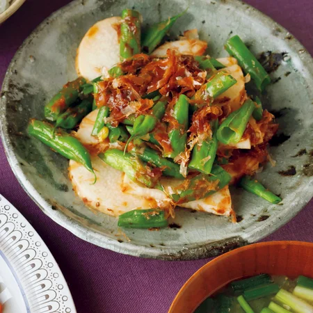 長いもといんげんのお好みあえ