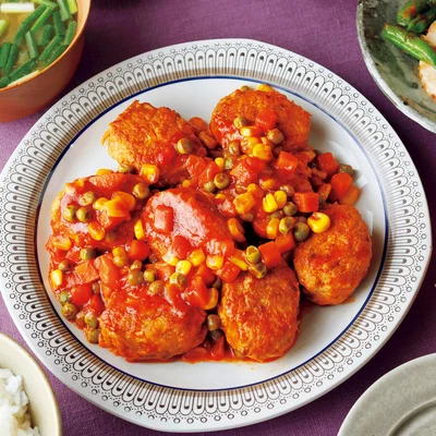 「とりごぼう洋風つくね」の献立