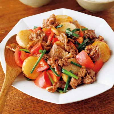 「牛肉と長いものオイスターソース炒め」の献立