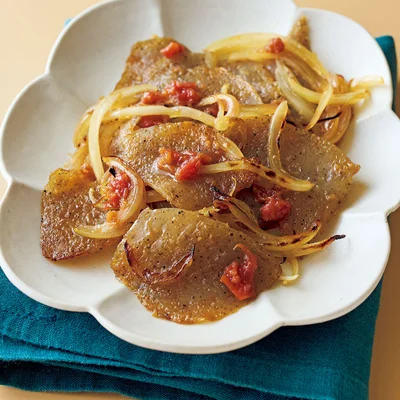 こんにゃくの梅しょうが焼き