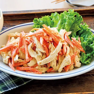 とりむねとにんじんの和風マヨあえ