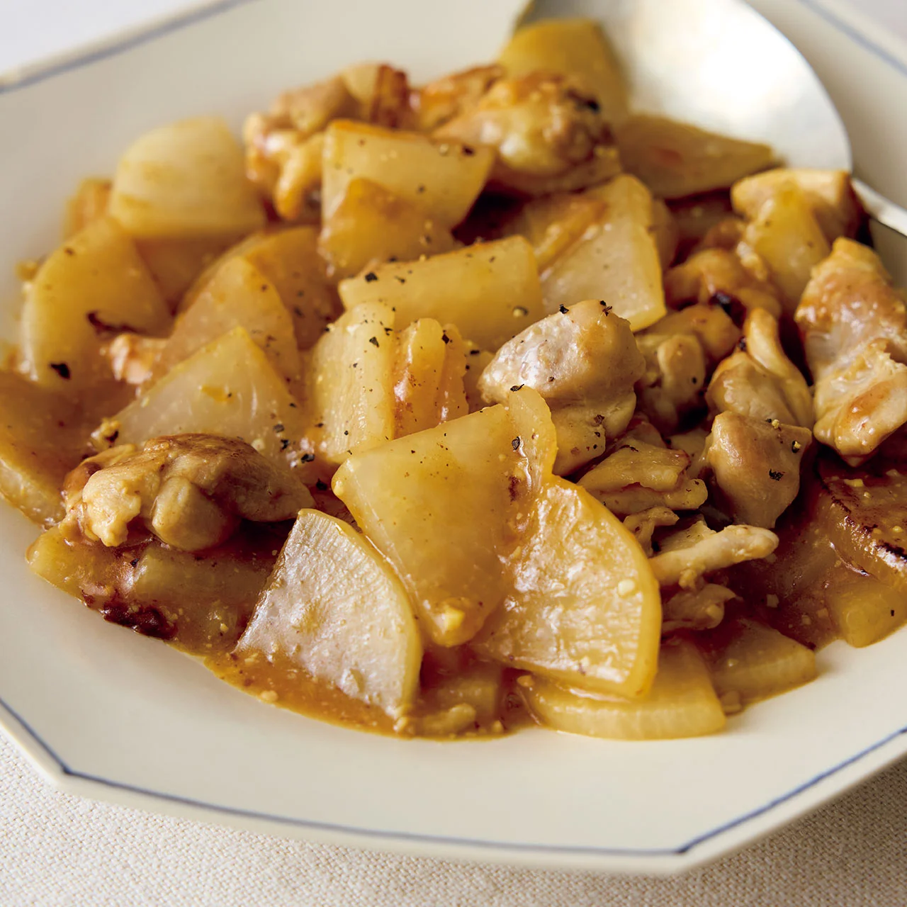 大根ととり肉の麻婆風炒め