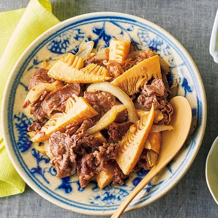 牛肉とたけのこの甘辛炒め