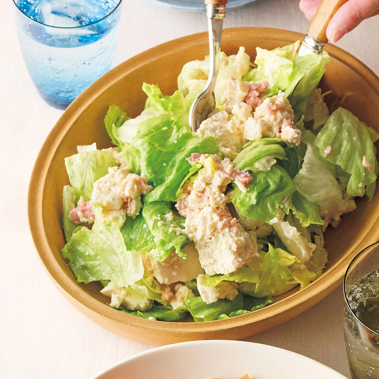 豆腐とレタスのツナサラダ