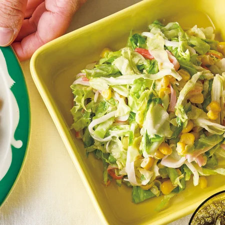 春キャベツとかにかまのコールスロー