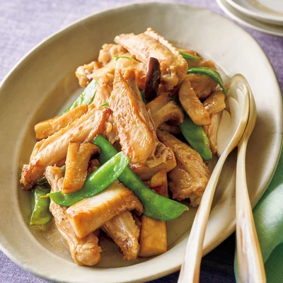 「手羽中とエリンギのオイスター炒め」の献立