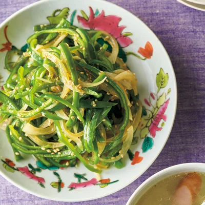 ピーマンの中華あえ