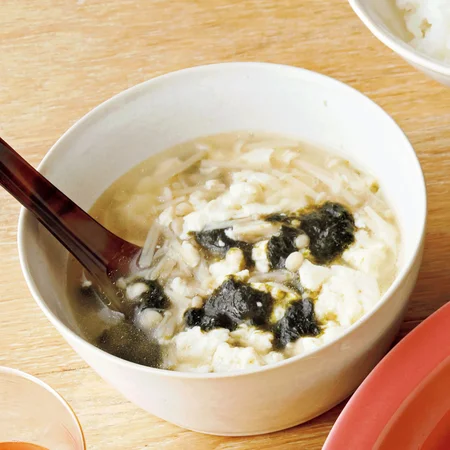 炒め豆腐とえのきののり風味煮