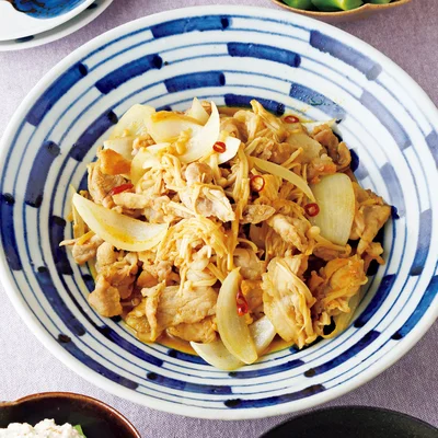 豚こまと玉ねぎのカレー甘酢炒め