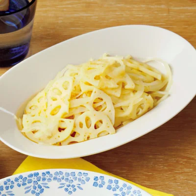 れんこんのカレー甘酢あえ