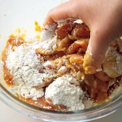 1回目のころもをつける