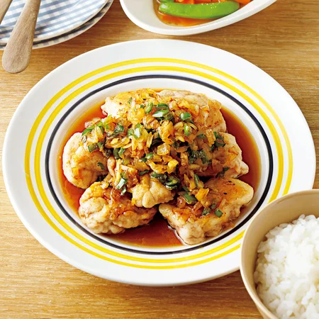 とりもも肉のシャリアピン風