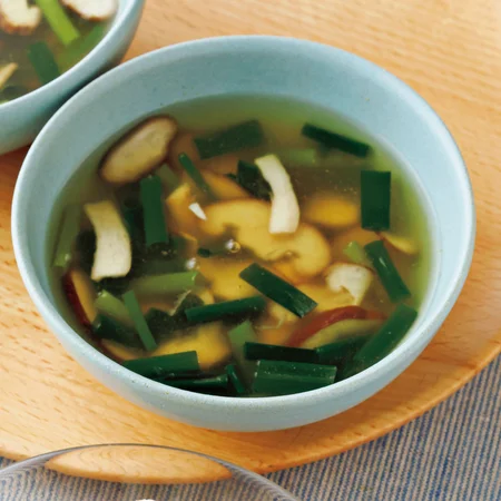 しいたけと万能ねぎのカレー風味とろみ汁