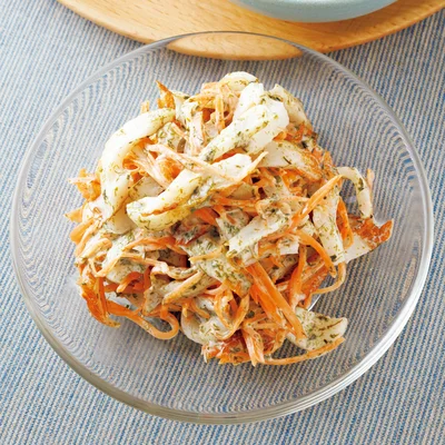 ちくわとにんじんの青のりマヨあえ