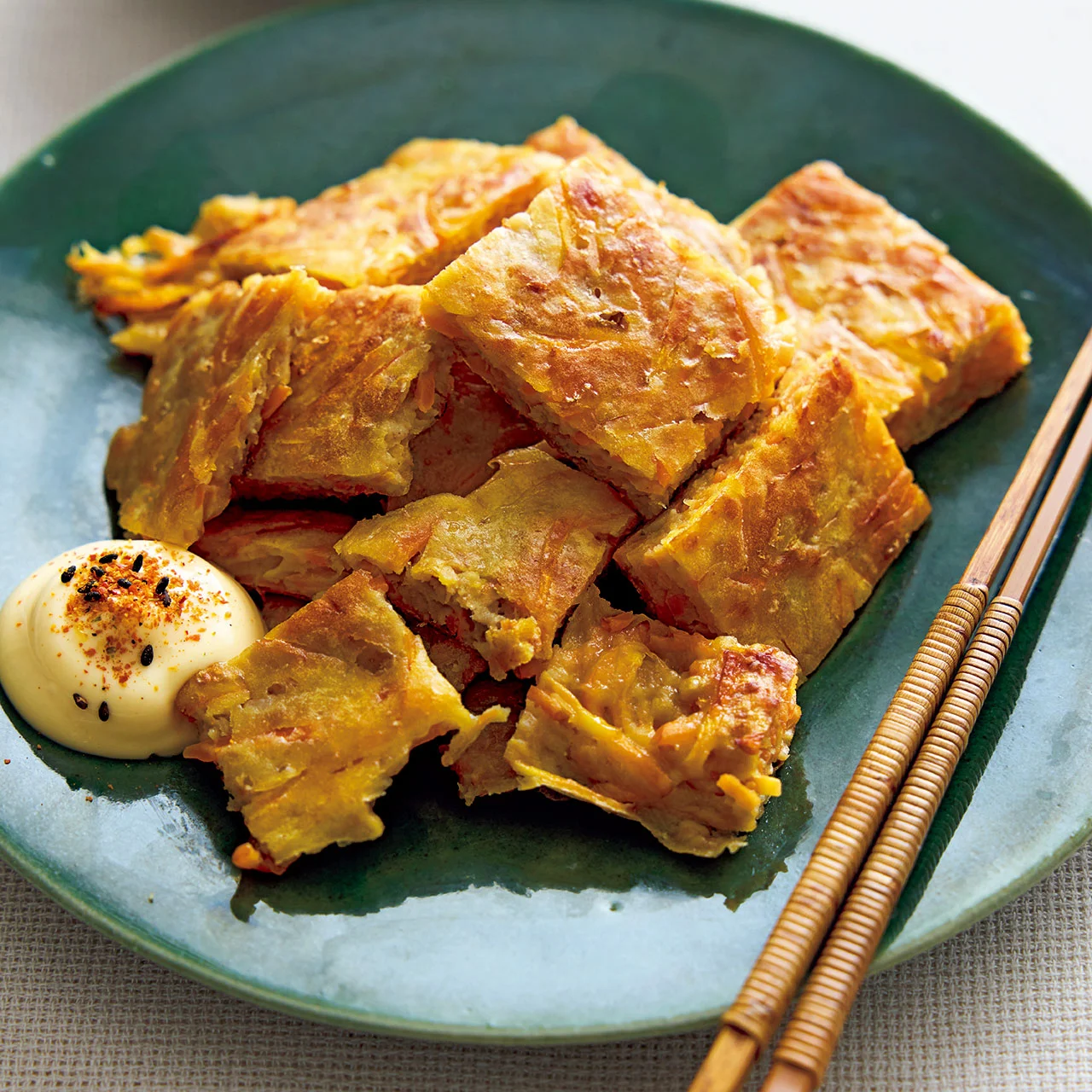 にんじんとひき肉のチヂミ