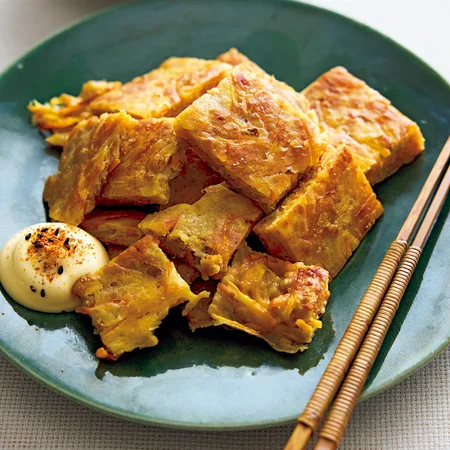 にんじんとひき肉のチヂミ