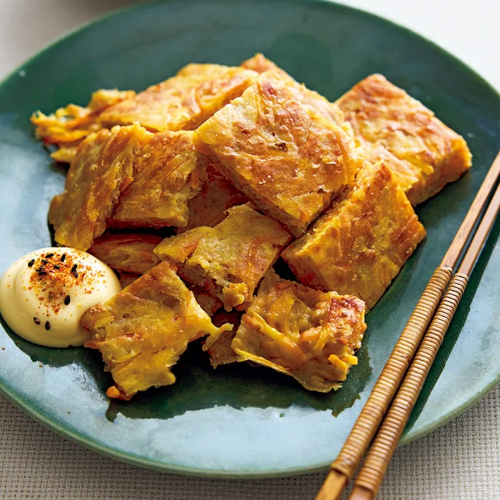 にんじんとひき肉のチヂミ