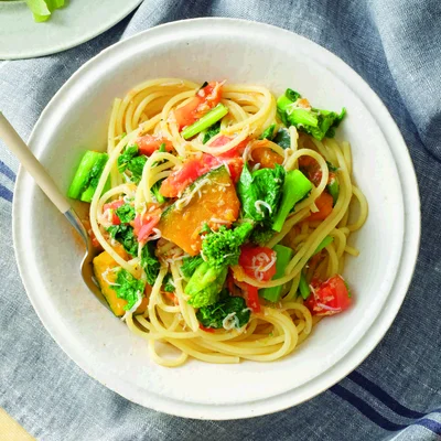 「菜の花としらすのパスタ」の献立