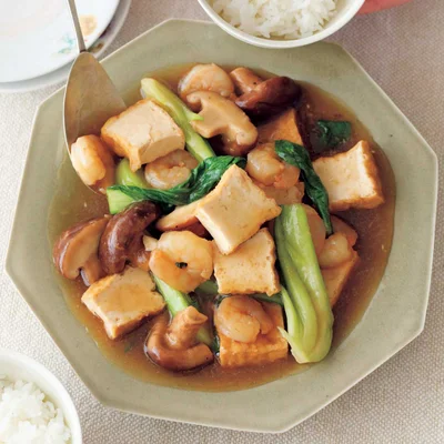 「えびと厚揚げの中華煮」の献立