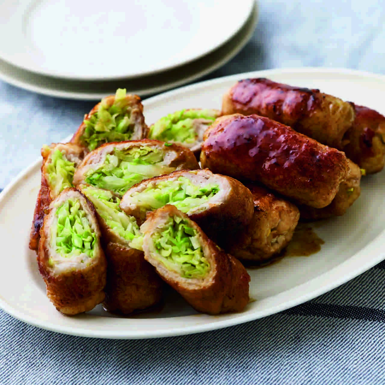 キャベせんの肉巻き照り焼き