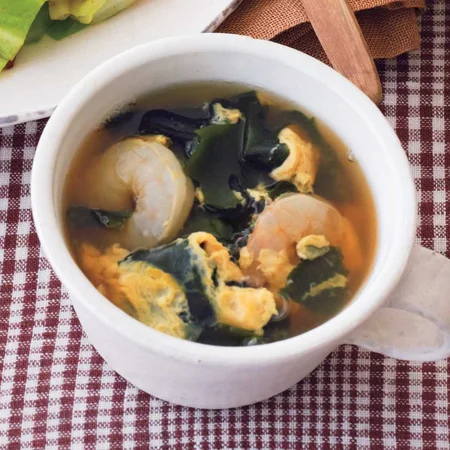 えびとわかめのスープ