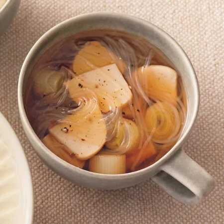 かまぼことねぎのスープ