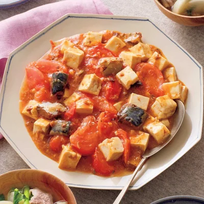 さば缶のトマト麻婆風