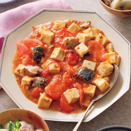 さば缶のトマト麻婆風