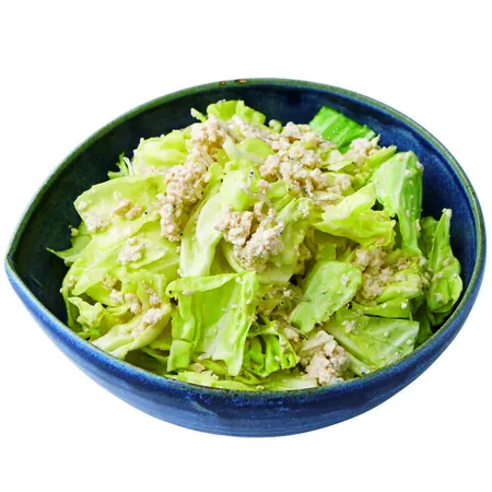 キャベツとじゃこの豆腐あえ