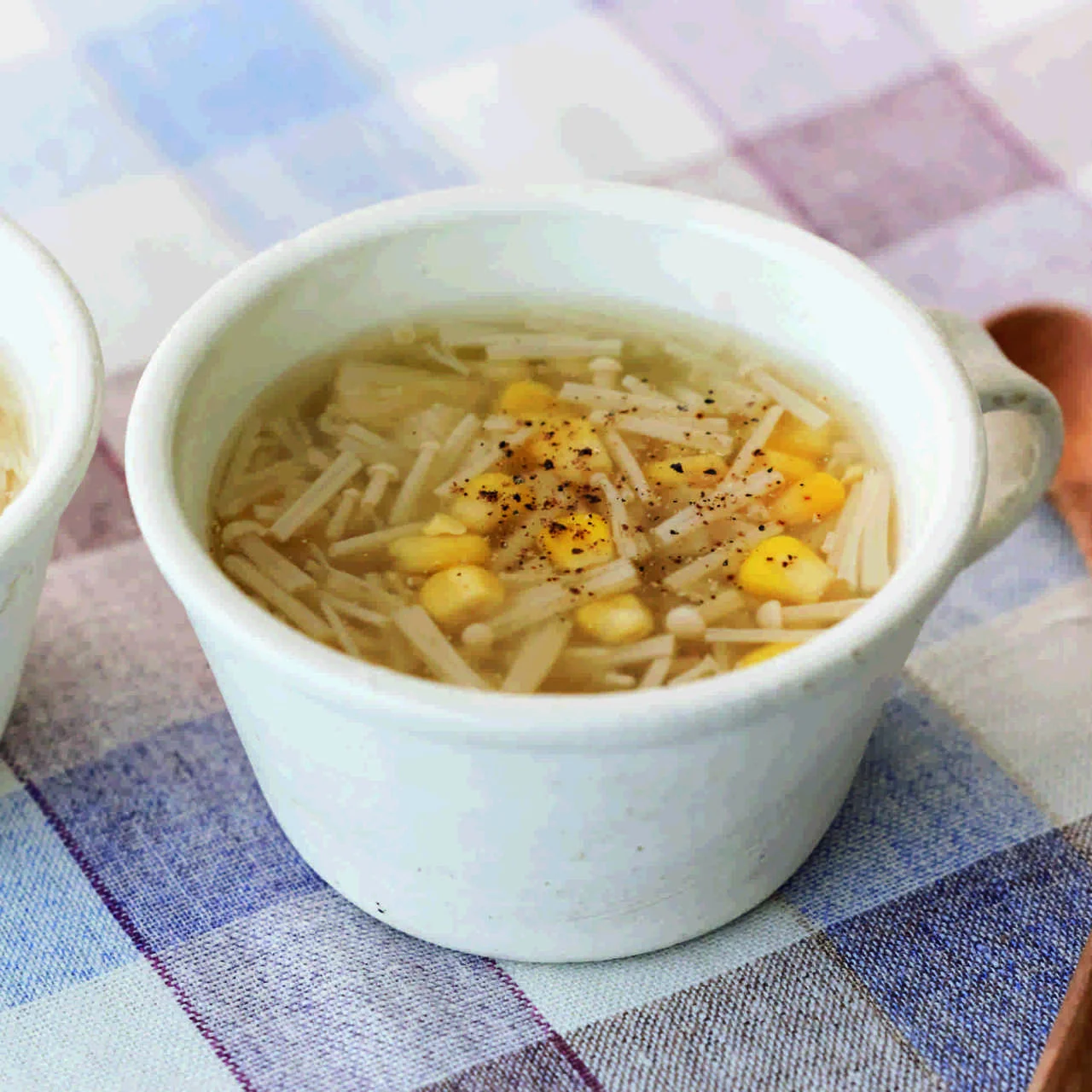 えのきとコーンのスープ