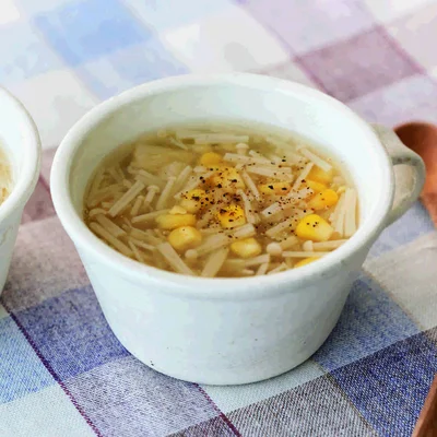 えのきとコーンのスープ