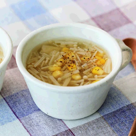 えのきとコーンのスープ