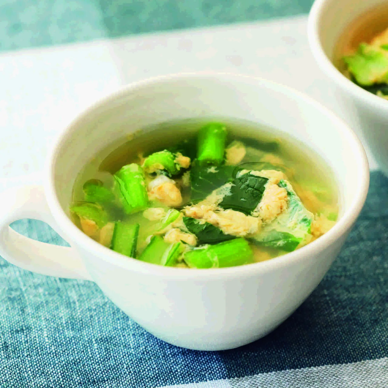 小松菜のかきたまスープ